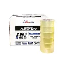Fita De Embalagem Resistente LifeSupplyUSA Transparente-Sem Bolhas , Adesiva , Para Envio/Movimento/Armazenamento/Caixa