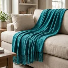 Manta Para Sofá ou Cama Posta Luxo Gigante 210x120 Tipo Capa de Sofá Protetora 100% Algodão Decorativa Sala Quarto