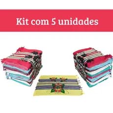 Kit 05 Tapetes Coloridos Estampados Banheiro ou Casa Atolhados Atacado