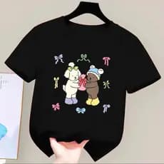 Camiseta Infantil De Algodão Estampa Fofa Tendência Alta Qualidade - Elí Modas