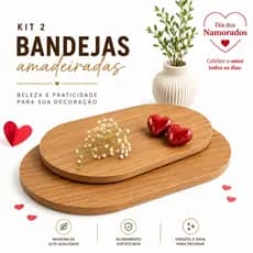 Kit 2 Bandejas Decorativas MDF Para Lavabo + Difusor Aromatizador Com Varetas,Presente DIa dos Namorados