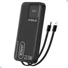 Power Bank 10000mah A'gold Turbo Cabos Tipo C e Lightning Compatível iPhone, Samsung Motorola outros