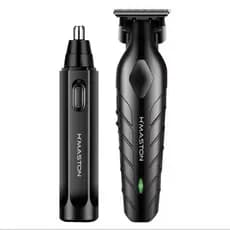 Kit 2 em 1 Máquina de Cabelo + Aparador de Pelos Nariz H'maston PRO Cabelo Barba e Depilador