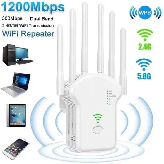 Repetidor de Sinal Wi-Fi Knup 300Mbps Roteador 6 Antenas Amplificador de Internet Bivolt