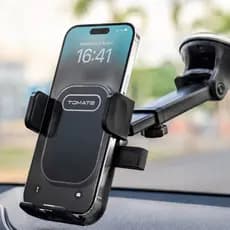 Suporte Veicular Universal para Celular com Ventosa e Rotação 360°Ventosa de alta fixação