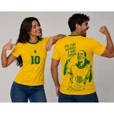 Camisa Ronaldinho R10 Brasil Dry Fit Copa do Mundo 2026 Camiseta Torcedor Futebol Unissex