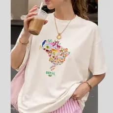 Camiseta Feminina Brasil Copa do Mundo Estampa Mapa Colorido Futebol Algodão Casual Confortável