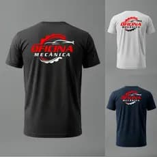 Uniforme Camiseta Oficina Mecânica Estampa Costas Algodão 30.1 Premium Mecânico Automobilismo