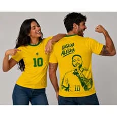 Camisa Neymar Brasil Dry Fit Copa do Mundo 2026 Camiseta Ousadia e Alegria Torcedor Unissex