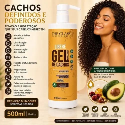 Modelador Cachos Profissional Hidratação Longa Duracao Controle Frizz 500ml