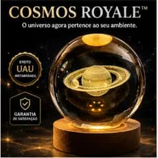 Luminária Galáxia 3D Cristal LED Decoração Quarto Luxo