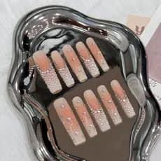 Unhas postiças feitas à mão, comércio exterior, adesivos de unhas estilo europeu e americano, unhas postiças, adesivo.