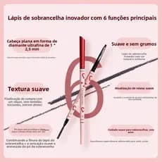 Lápis de sobrancelha/pincel de sobrancelha Gracebabi Heartbeat, à prova d'água, de longa duração, ultrafino.