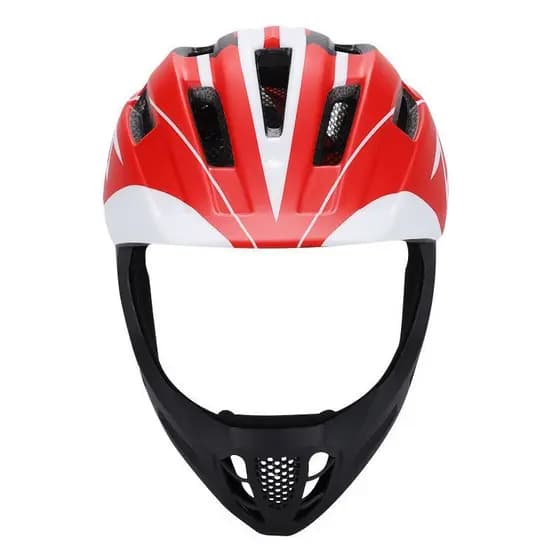 Novo capacete infantil integral para bicicletas de equilíbrio, skates e bicicletas, com luzes.