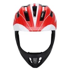 Novo capacete infantil integral para bicicletas de equilíbrio, skates e bicicletas, com luzes.
