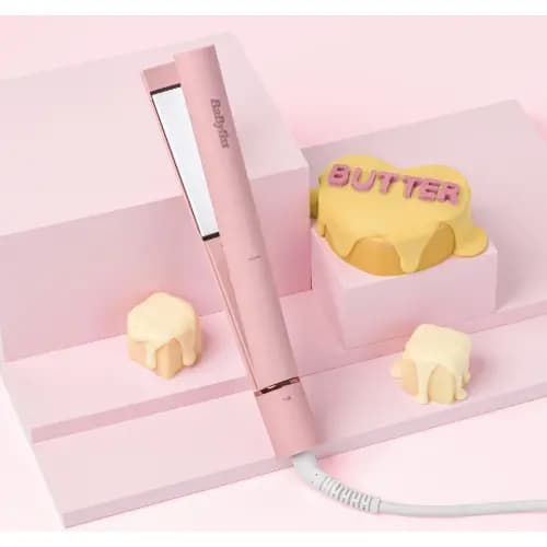 BaByliss Butter Bar Alisador De Cabelo ST520K Ferro Plano Cerâmico Com 4 Níveis De Temperatura Tensão Livre 100 – 240V