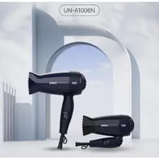 UNIX UN-A1006N Secador De Cabelo Dobrável Iônico Compacto 1600W Leve 324g Interruptor Deslizante De 4 Etapas Sistema De