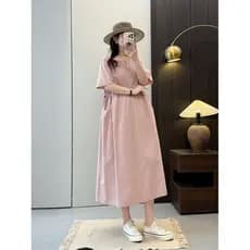 [Produtos em estoque, entrega no mesmo dia] Verão novo estilo feminino com cordão mais fino Look vestido de manga curta