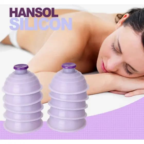 [Hansol] Conjunto De Terapia De Ventosas De Silicone Premium (10 Peças) Manuais Para Massagem Corporal