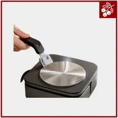 Placa Adaptadora De Indução 13cm Para Cafeteira E Cafeteiras Moka-Prateada Com Alça Preta