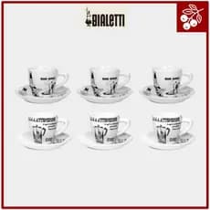 Conjunto De Xícara De Café Expresso De 6 Peças Bialetti Carosello (6 Xícaras + 6 Pires)