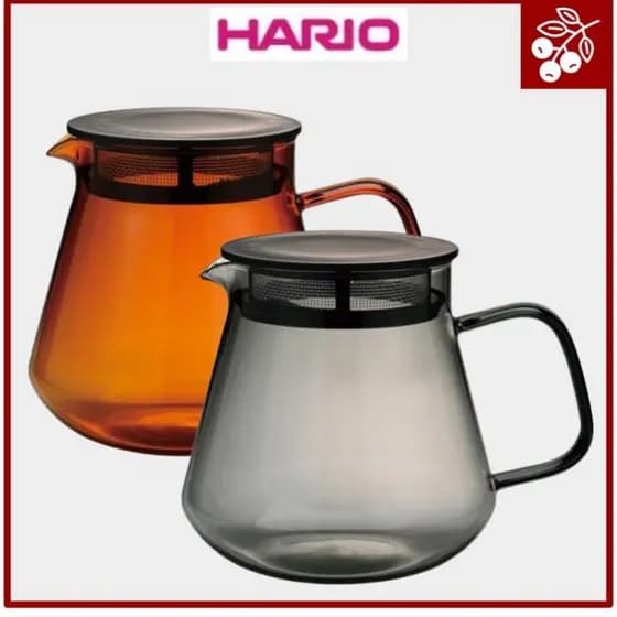 [HARIO] COLORS Tea & Coffee Server 600ml-Âmbar/Cinza-Pote De Vidro Resistente Ao Calor Para Amantes De Chá E Café Por Go