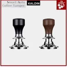Kaldin Smart-Auto Coffee Tamper 58mm – Base De Mola De Pressão Ajustável Noz/Preto Ferramenta De Café Expresso De Nível
