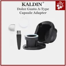 Adaptador De Cápsula KALDIN Nespresso-to-Dolce Gusto (Tipo A) + 2 Anéis De Borracha + Colher + Escova De Limpeza