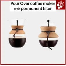 Cafeteira Bodum Pour Over Com Filtro Permanente-Cork Edition (1.0L/0.5L)