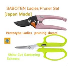 [Fabricado No Japão] SABOTEN Conjunto De Podador Feminino Ferramentas De Jardinagem De Alta Qualidade , Aço Carbono Trat