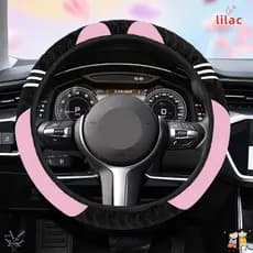 Capa Protetora De Volante Lilás , De Pelúcia Para De Carro De Alta Densidade , Acessórios Pele Macia