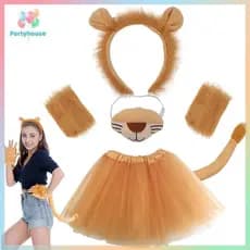 UTZN > 1 Conjunto De Acessórios Para Cosplay , Crianças , Meninos , Meninas , Animais , Leão , Fantasias De Orelhas E Sa
