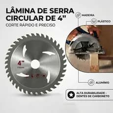 Disco De Serra Circular Para Madeira 4" 110mm 40 Dentes Wídea