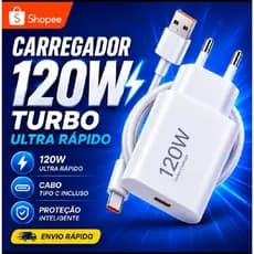 Carregador rápido de 120W com 6A USB C cabo 1M para Mi Turbo Charge Turbo Power Cabo USB + Cabo Tipo C