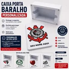 Caixa Porta Baralho Personalizada – Time futebol truco uno