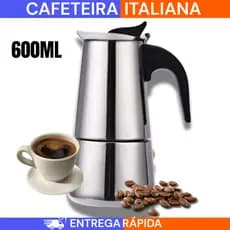 Maquina de Café Cafeteira italiana 600ML Italiana 12 Xícaras Expresso e Moka Em Inox 9, 12 Xícaras