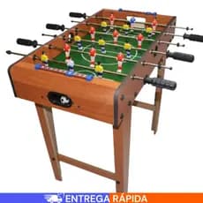 Totó Futebol de Mesa Jogo Pebolim Madeira Jogo de Futebol Completo Bolas inclusa Brinquedo Infantil