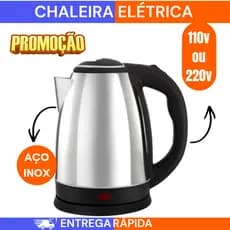 Chaleira Elétrica 1,8L Inox Chá Café Bule Térmica Desligamento Automático Esquenta Rápido 110V 220v
