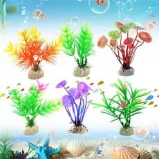 Plantas Falsas Artificiais Para Grama De Decoração De Aquário P78M