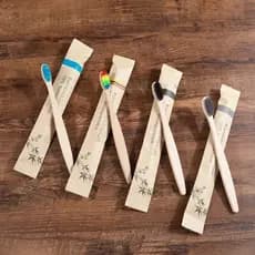 20pcs Escova De Dentes De Bambu Ecológica Com Fibra Macia Sólida 4LXS