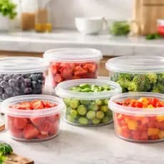 Pote Descartável 500ml Com Tampa Ultra TR Kit 25 Unidades Kit25 Potes Com Tampa Ideal Para Alimentos