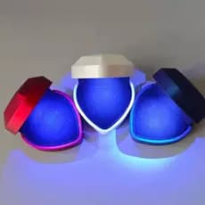 Heart Shaped Ring Box with LED 4 Colors