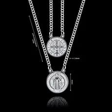Stainless Steel Scapular Necklace 316L Stainless Steel Silver Men's Women's. Elegant gifts