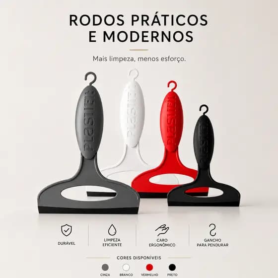 Rodo Pia Plasútil Kit 4 16cm Cozinha Banheiro Limpeza Prática Alta Durabilidade