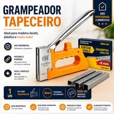 Grampeador Manual Estofador Madeira Tapeçaria Profissional