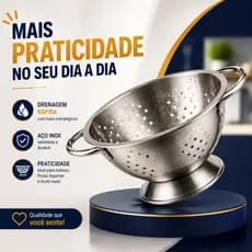 Escorredor Inox Cozinha Profissional Macarrão Massa Arroz Restaurante Alta Resistência