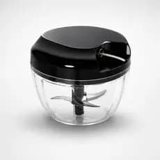 Triturador Processador Manual 500ml  Alho Cebola Legumes 3 Lâminas Aço Inox