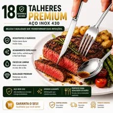 Talheres Aco Inox Jogo 18 Pecas Facas Garfos Mesa Jantar Bar Restaurante