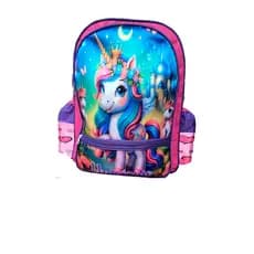 Mochila Escolar Infantil Grande Unicórnio