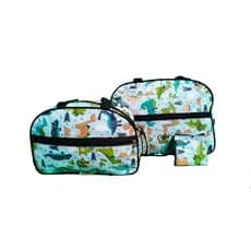 Kit Bolsa Maternidade 2 peças Varias Cores Lisas Mala Maternidade Mochila Maternidade Menino  C/ Porta Moedas